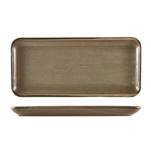 36 x 16.5cm Smoke Grey Rectangular Platter (Pack of 3)