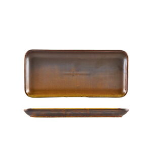 27 x 12.5cm Rustic Copper Rectangular Platter (Pack of 6)