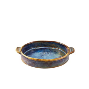 14.6cm Aqua Blue Round Eared Dish (Pack of 6)