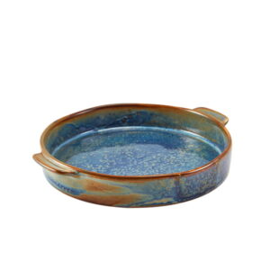20.3cm Aqua Blue Round Eared Dish (Pack of 6)
