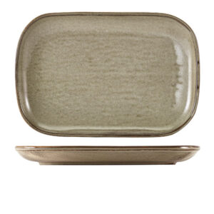 34.5 x 23.5cm Smoke Grey Rectangular Plate (Pack of 6)