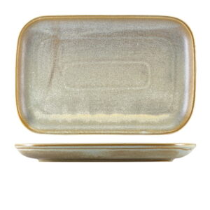 34.5 x 23.5cm Matt Grey Rectangular Plate (Pack of 6)