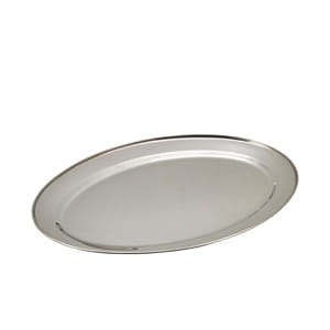 Stainless Steel Oval Flat 50cm/ 20"