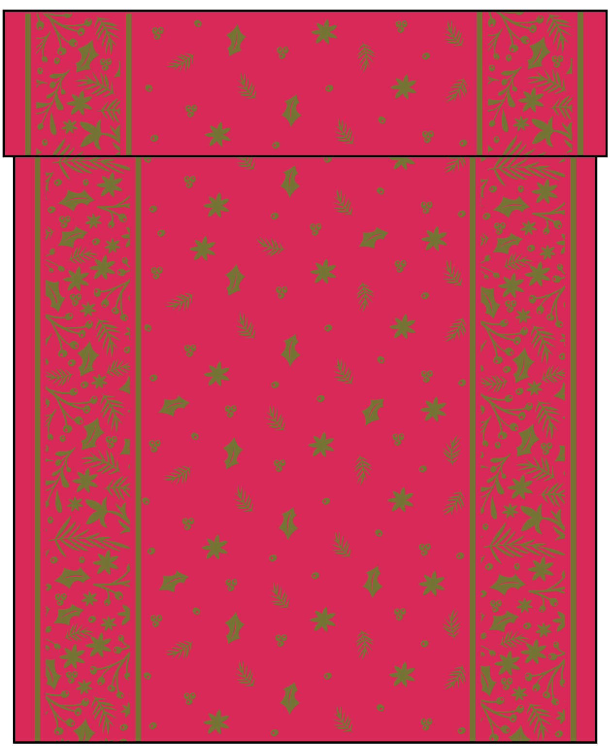 Case (6) 38cm x 12m Red Winter Foliage Tablerunner