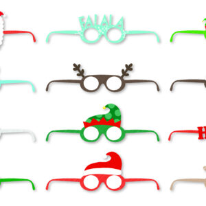 Case (144) Card Christmas Glasses