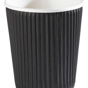 black ripple hot drink cup