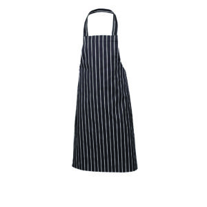 Navy Butchers Stripe Bib Apron 70cm X 100cm